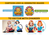 redesign ai generated cartoon logo into vectors