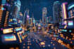 do a sci fi and science fiction futuristic city art