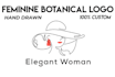 design unique feminine botanical hand drawn logo