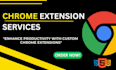 develop chrome extension, web automation bot, data scraper