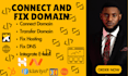 fix hosting domain connect domain dns setup fix wix wordpress hostinger website
