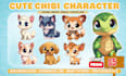 draw chibi character, animal chibi art for oc, pfp, stickers