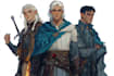 draw dnd party fullbody group illustration
