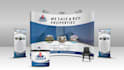 design trade show banner, backdrop, exhibition booth, retractable banner