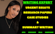 do case study, research and summary writing