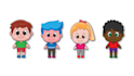 create vector characters for children books and animation