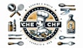 fast food, cafe, BBQ, chef restaurant logo