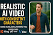 generate realistic ai video with consistent character using,kling ai,runway ml