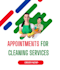 set janitorial commercial cleaning services appointments