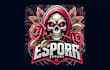 make modern rose with skull mascot logo within two days