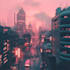 do a cyberpunk futuristic city