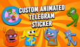 design custom animated telegram sticker for crypto project