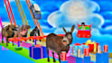 create 3d animal crossing fountain animation