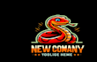 do crate snake mascot logo design with company