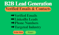 provide b2b leads with emails and  contacts
