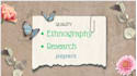 write leadership ,individual development ethnography assigned