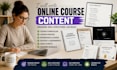write online course content or curriculum, and quizzes, skool community