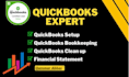 do setup, catch up, clean up, reconciliation and bookkeeping in quickbook