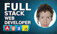do full stack web app development, front end back end developer