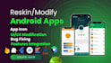 fix android bugs, modify, reskin, rebrand, customize codecanyon android app