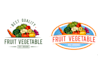 create a creative vegetable, fruit and juice logo