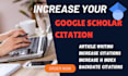 increase your google scholar citation in a peer reviewed indexed journal