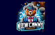 make stunning bear mascot logo with unique style
