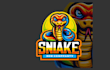 do crate snake mascot logo design with company