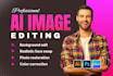 professional ai image editing background, object removal, image enhancement