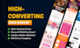 deliver proven high converting klaviyo email design
