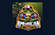 do amazing american toad,frog mascot logo with express delivery