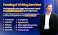 provide paralegal writing services