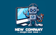 design robot computer game mascot logo with creative concepts