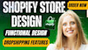 custom shopify store clone redesign shopify  website create dropshipping store