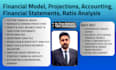 create financial model, projections, accounting, statements, ratio analysis