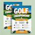 make super business golf championship flyers design
