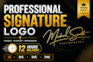 design a professional signature, handwritten and cursive logo
