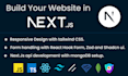 build a website using nextjs, react, typescript with mongodb