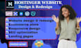 do hostinger website design and redesign, hostinger wordpress website hostinger