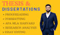 proofread, edit, and format academic thesis and dissertation