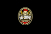 design skull and pirate dive bar logo