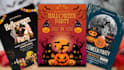 design halloween party flyer, social media post, halloween planner