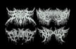 create a horror grindcore logo with gore effect