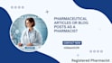write pharmaceutical articles or blog posts as a pharmacist