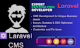 develop your website with a customized laravel cms