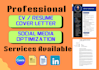 design or redesign your CV resume and write  cover letter for you
