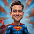 create an amazing superhero caricature character