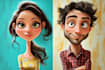 make  a cartoon caricature art for you