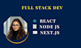 full stack web app using react js  node js and next js