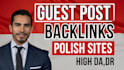 publish polish guest post backlinks on high DR pl poland sites